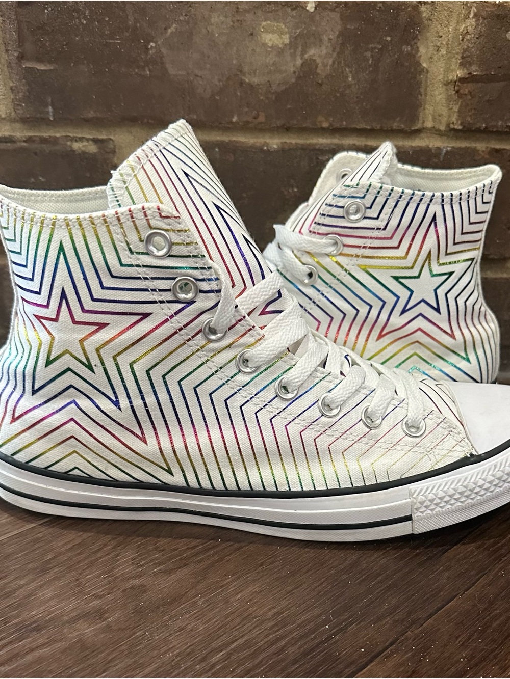 Converse Chuck Taylor All Star Exploding Star High Top 565396F Sz 11 Worn 1x - Picture 7 of 9